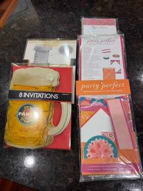 Party Perfect 16 Pink & Orange Floral Party Decoration Pack 16 It’s Party Time.